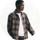 Men's checked overshirt for transitional dressing.
