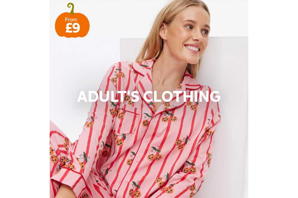 From £9 adult's clothing. Shop all.