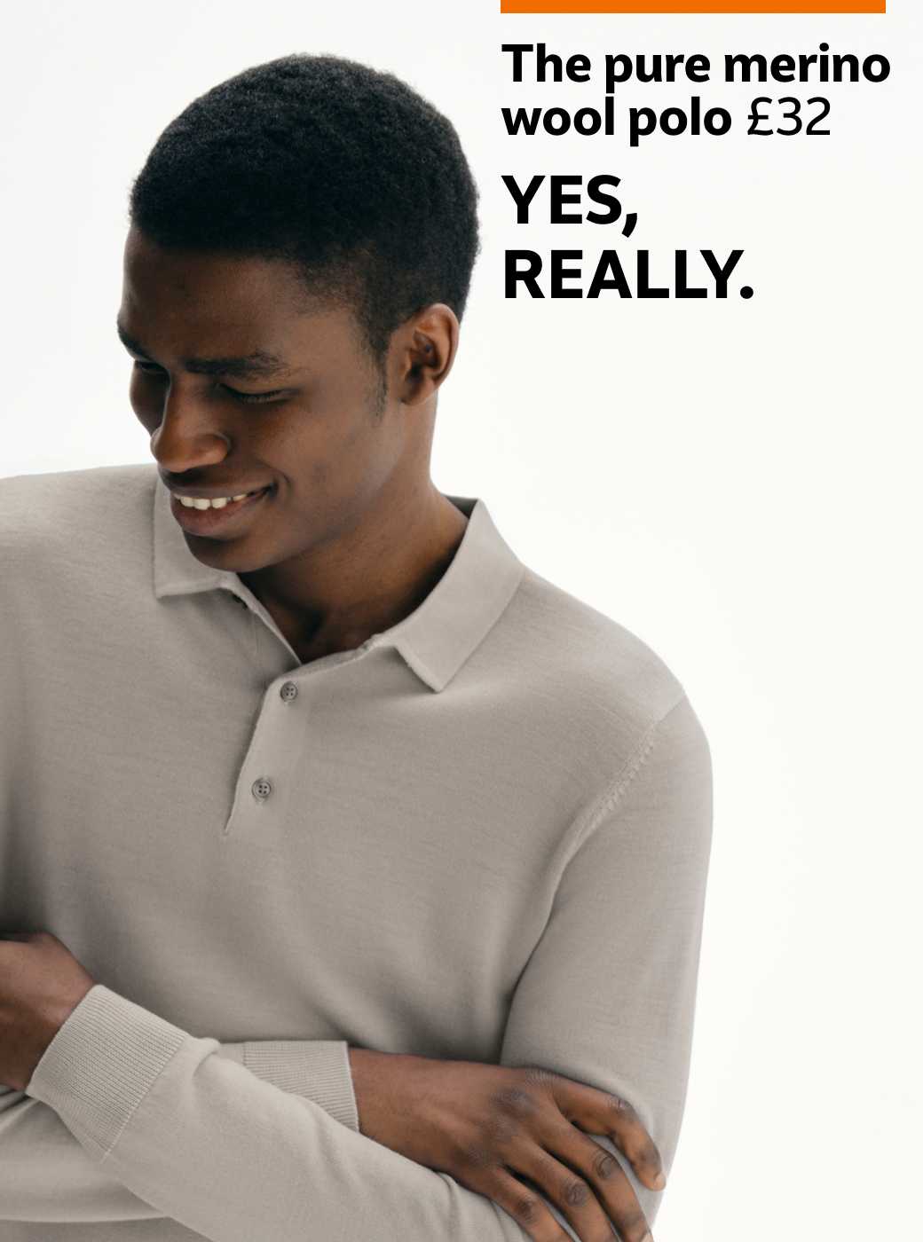 The pure merino wool polo £32. YES, REALLY. Autumn shop.