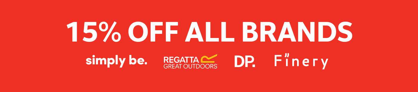 15% off all brands.