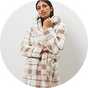 Soft fluffy dressing gown for cosy winter evenings and festive mornings.