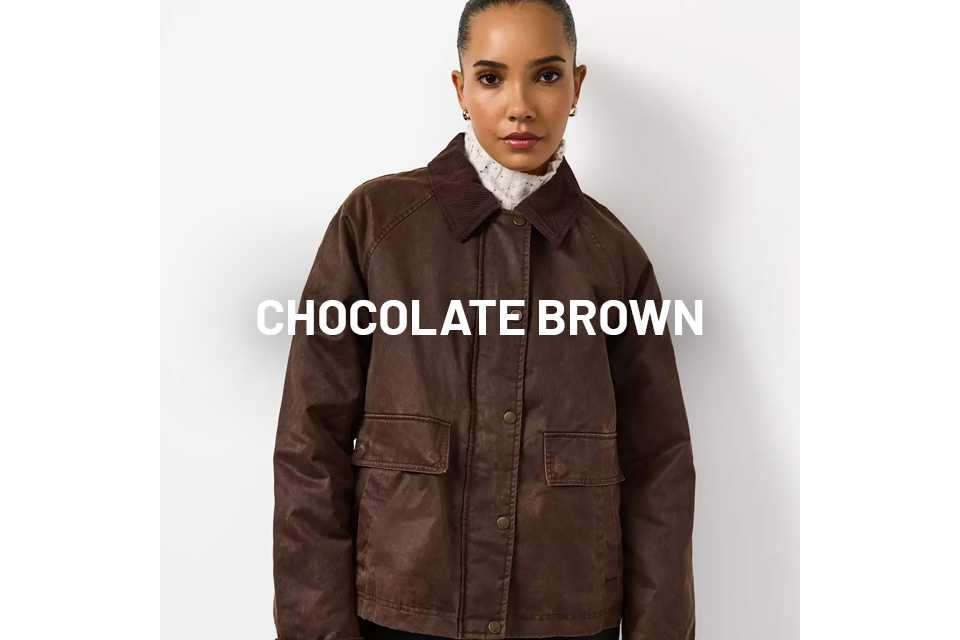 Chocolate brown.