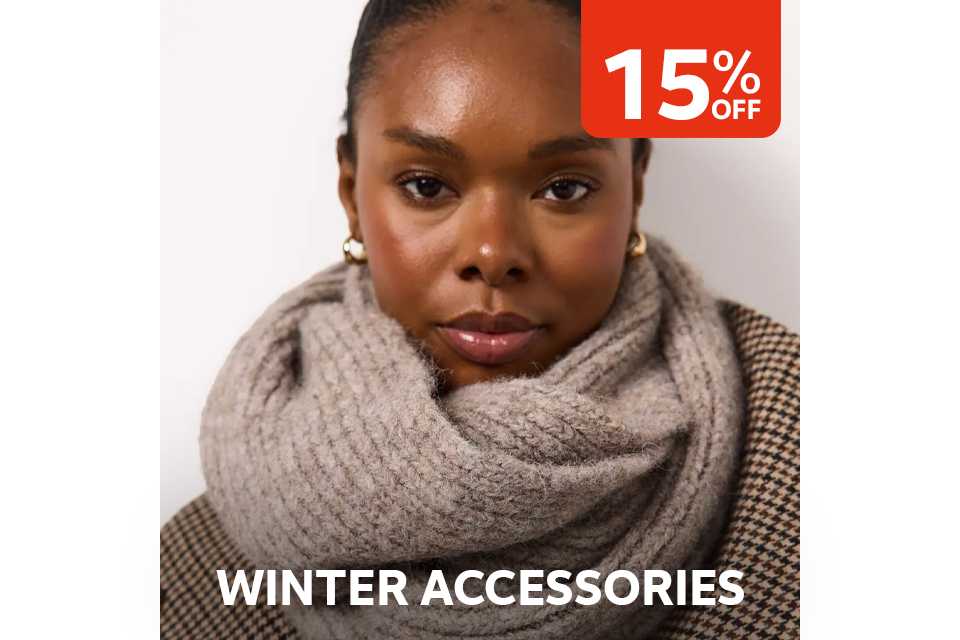 15% off winter accessories.