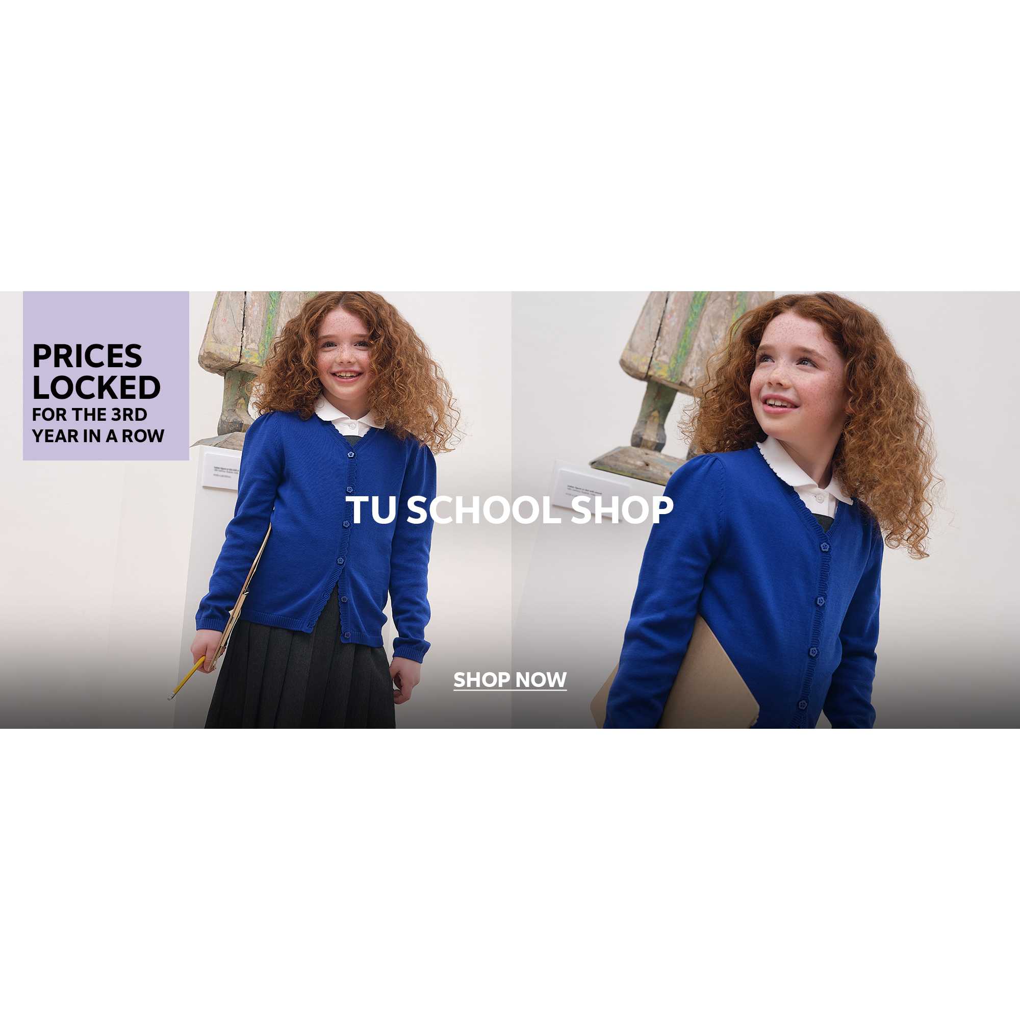 Tu school shop. Prices locked for the 3rd year in a row.
