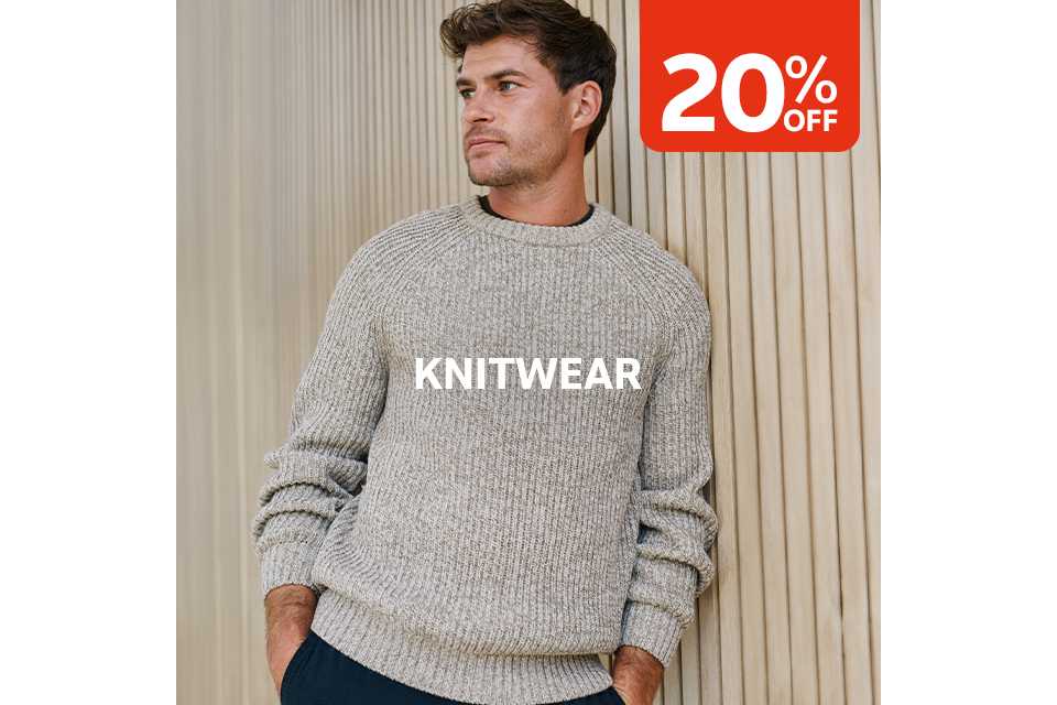 20% off. Knitwear.
