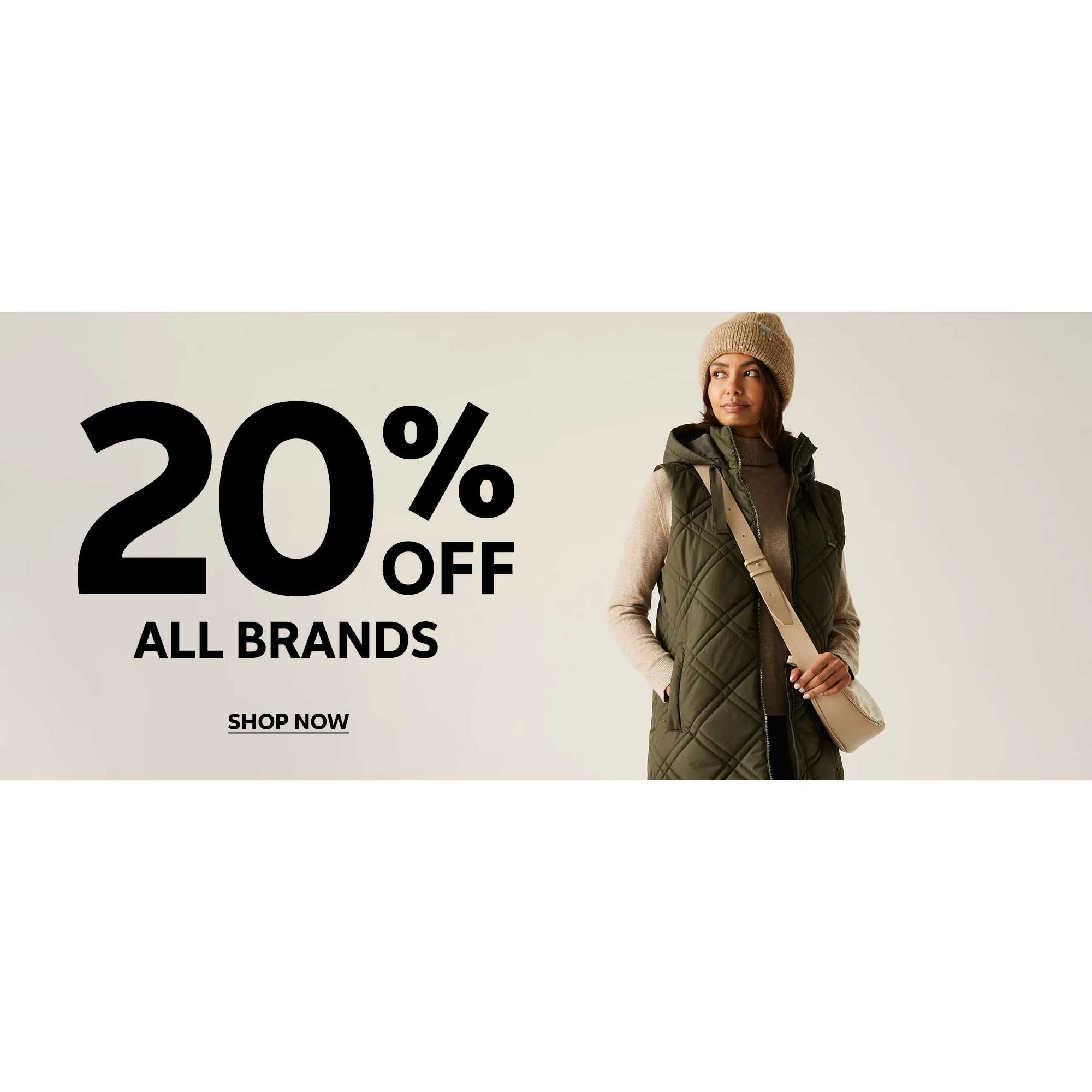 20% off all brands.
