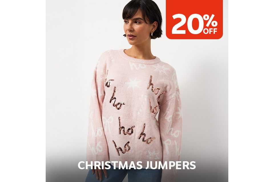 20% off Christmas jumpers.