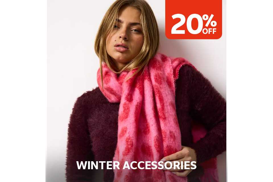 20% off winter accessories.