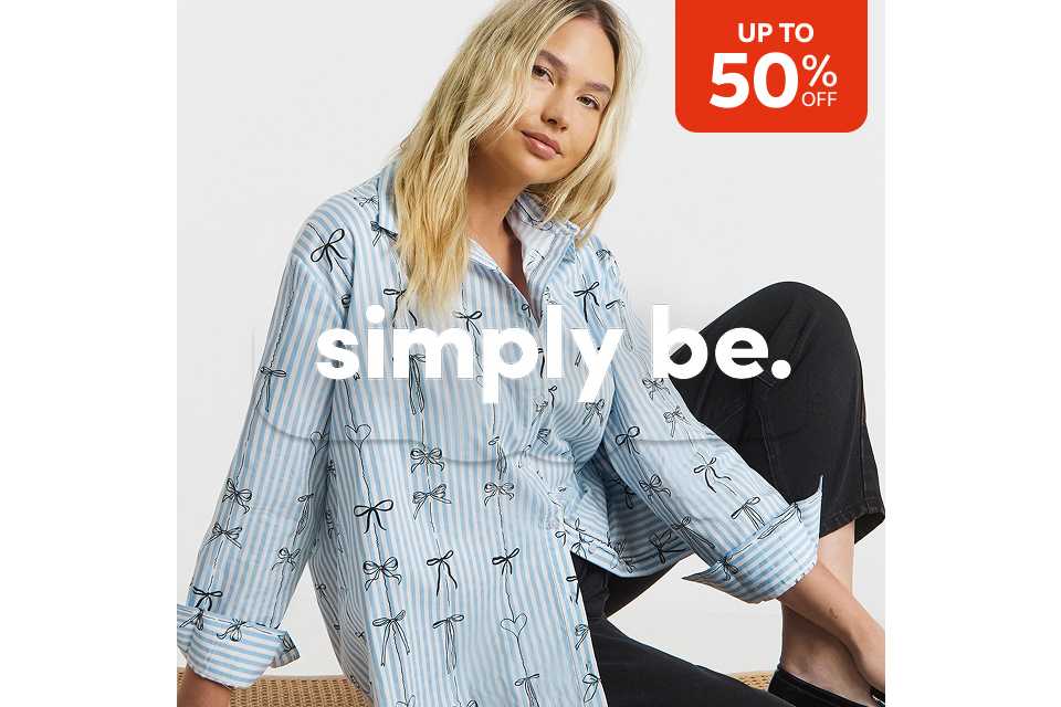 Up to 50% off. Simply Be.