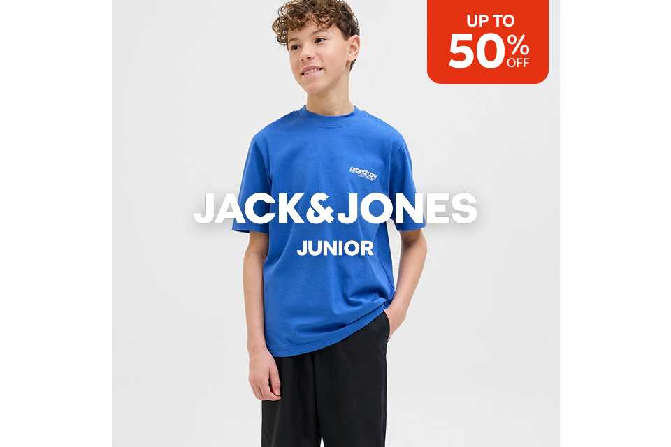Up to 50% off. Jack & Jones Junior.
