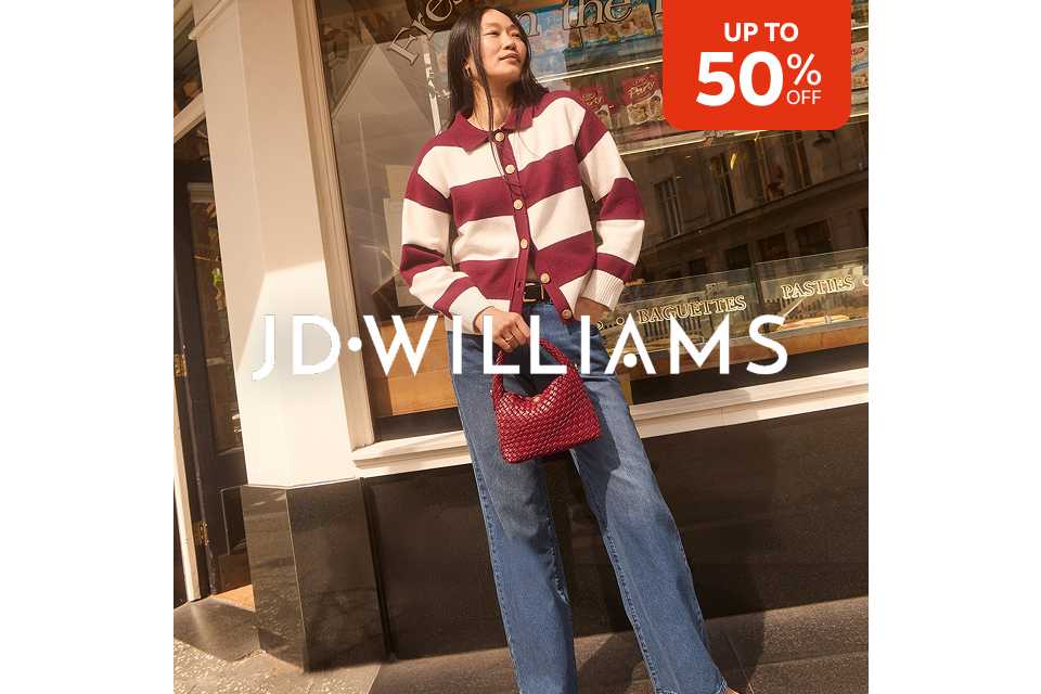 Up to 50% off. JD Williams.