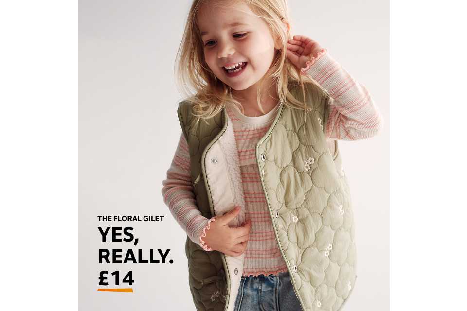 The floral gilet. Yes, really. £14