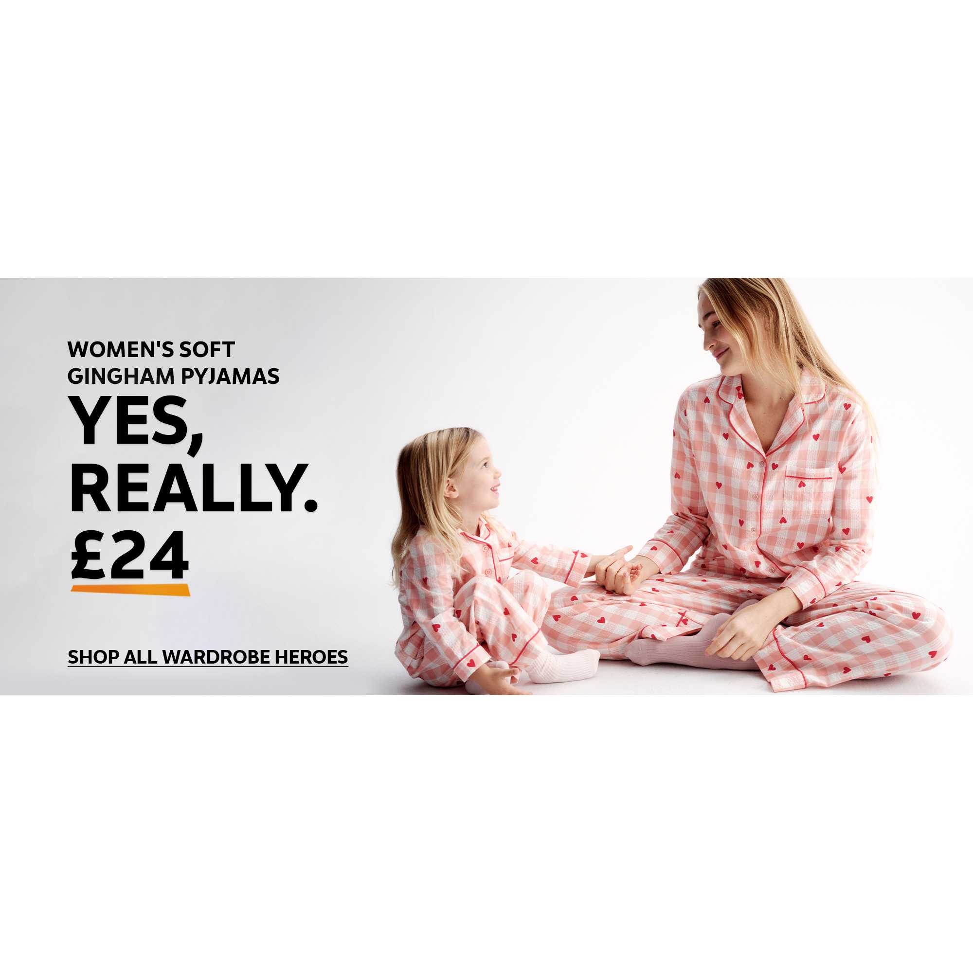Women's soft gingham pyjamas. Yes, really. £24.