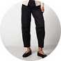 Black cropped wide-leg jeans styled with flat sandals.