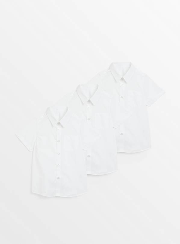 White Stain Resistant School Shirts 3 Pack 6 years