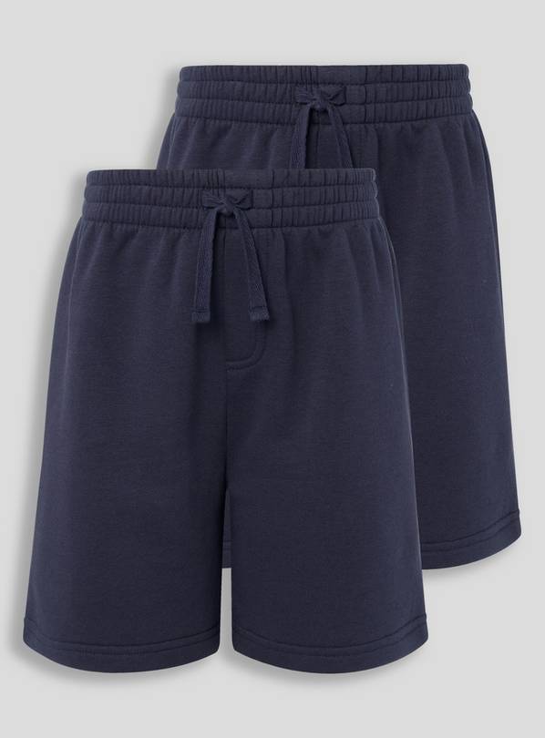 Navy Sweat Shorts 2 Pack 6 years