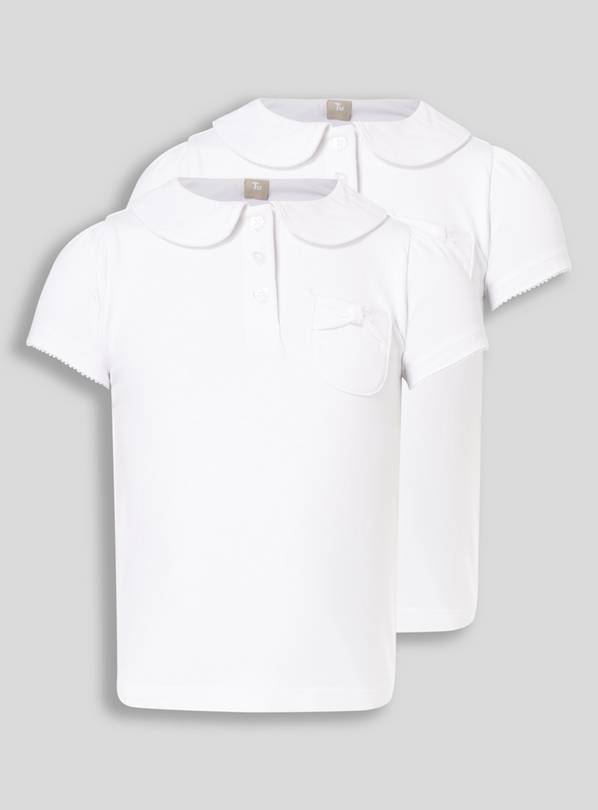 White Jersey Polo 2 Pack 7 years
