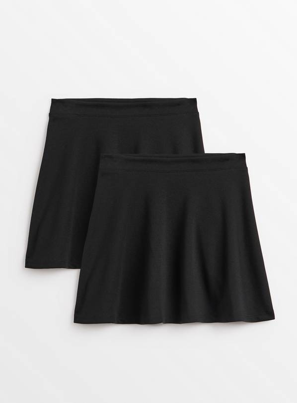 Black Jersey Skater Skirts 2 Pack 6 years