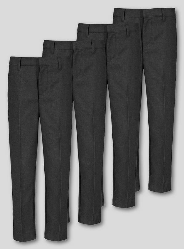 Grey School Trousers 4 Pack 4 years