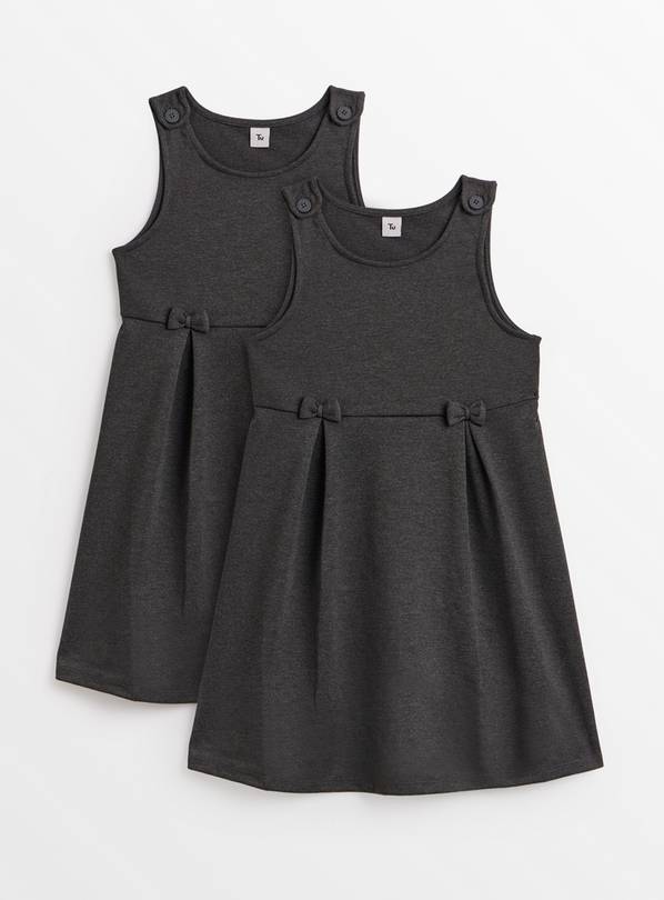 Grey Jersey Pinafore 2 Pack 8 years