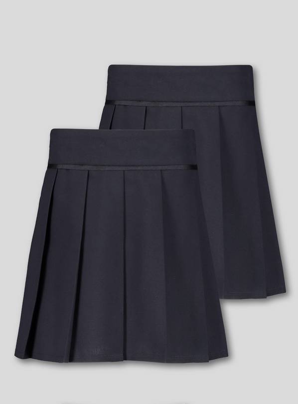 Navy Blue Permanent Pleat Skirts 2 Pack - 3 years