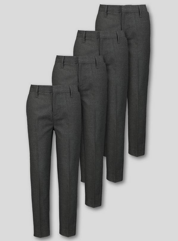 Grey Skinny Fit Trousers 4 Pack 9 years
