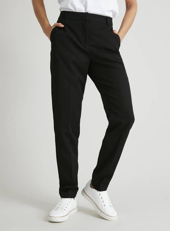 Black Tapered Leg Trousers With Stretch - 8L