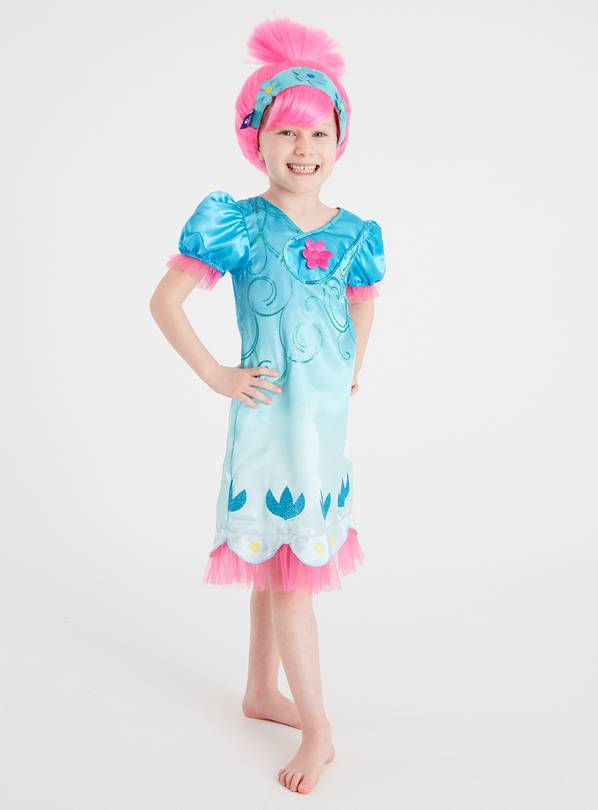 Trolls Poppy Blue Costume Set 7-8 years