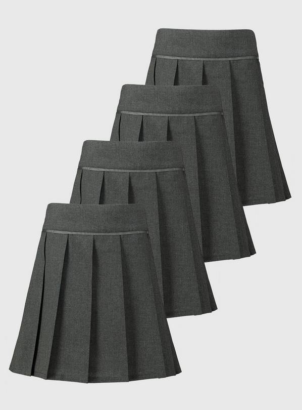 Grey Pleated Skirt 4 Pack 9 years
