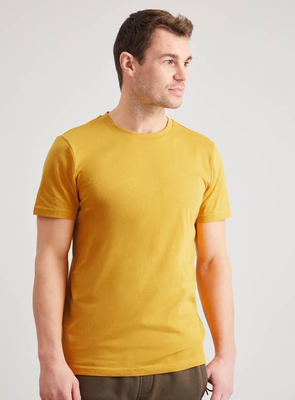 Yellow Crew Neck T-Shirt L