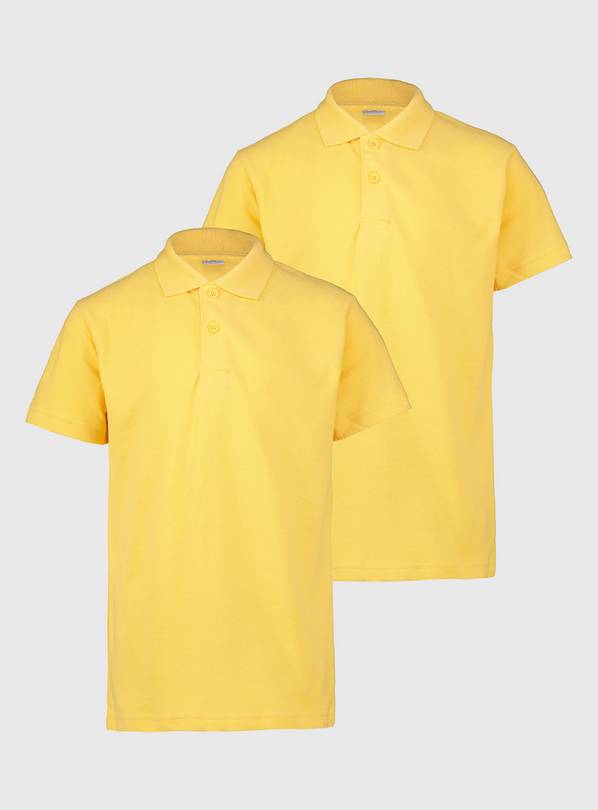 Yellow Unisex Polo Shirt 2 Pack 4 years