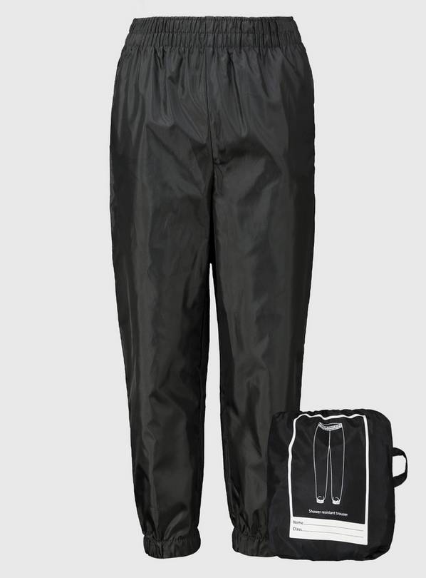 Black Unisex Shower Resistant Trouser 9 years