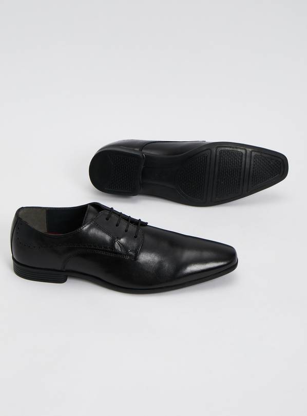 Sole Comfort Black Leather Lace Up Shoes 8