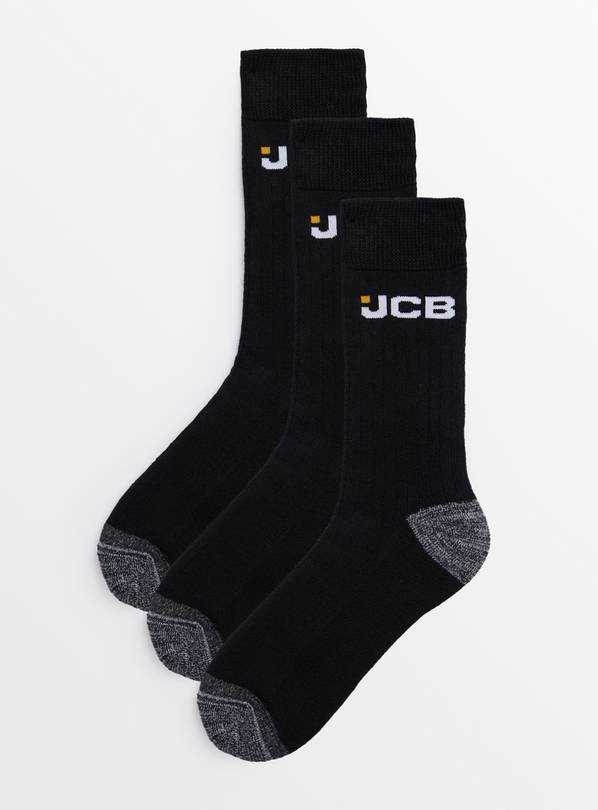 JCB Black Ankle Socks 3 Pack 6-11