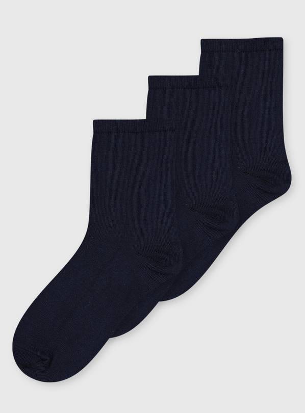 Navy Supersoft Socks With TENCEL&trade; Modal 3 Pack 4-8