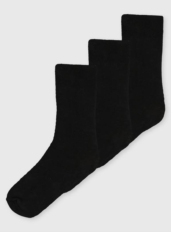 Black Socks 3 Pack 6-8.5