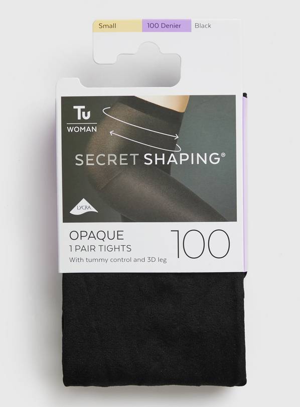 Secret Shaping Black 100 Denier Opaque Tights XL