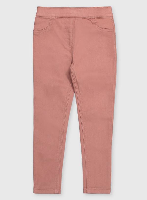 Pink Woven Jeggings 6 years