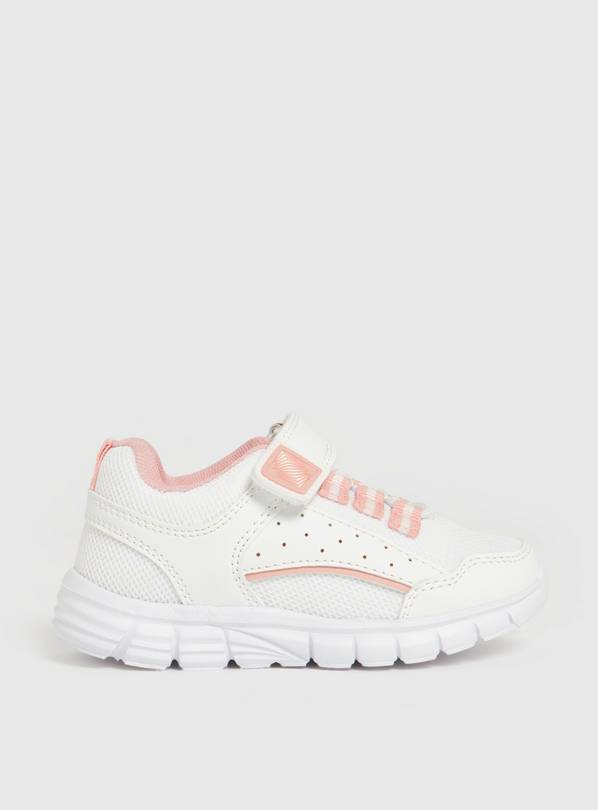 White & Pink Trainers 7 Infant