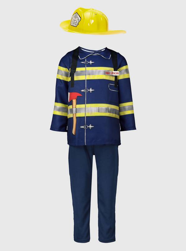 Blue Fire Officer Costume Set 3-4 Years