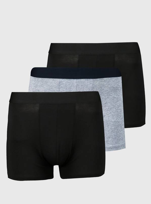 Black & Grey Hipsters 3 Pack XXL
