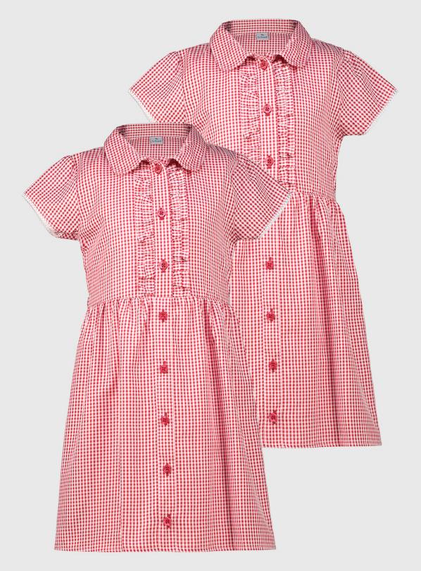 Red Gingham Classic Dress 2 Pack 12 years
