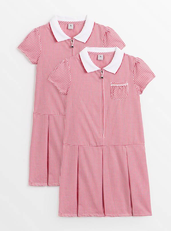 Red Sporty Gingham Dress 2 Pack 12 years