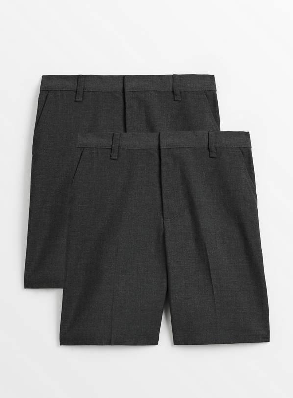 Grey Classic School Shorts 2 Pack 11 years