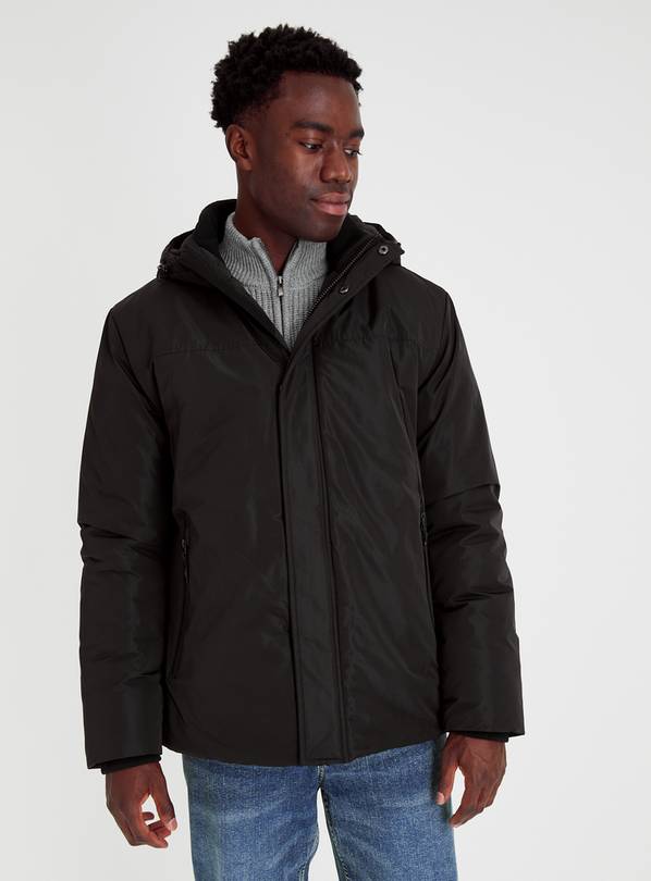 Black Shower Resistant Raincoat XL
