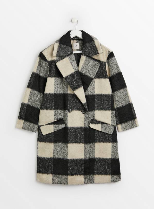 Mono Checked Double Breasted Coat 4