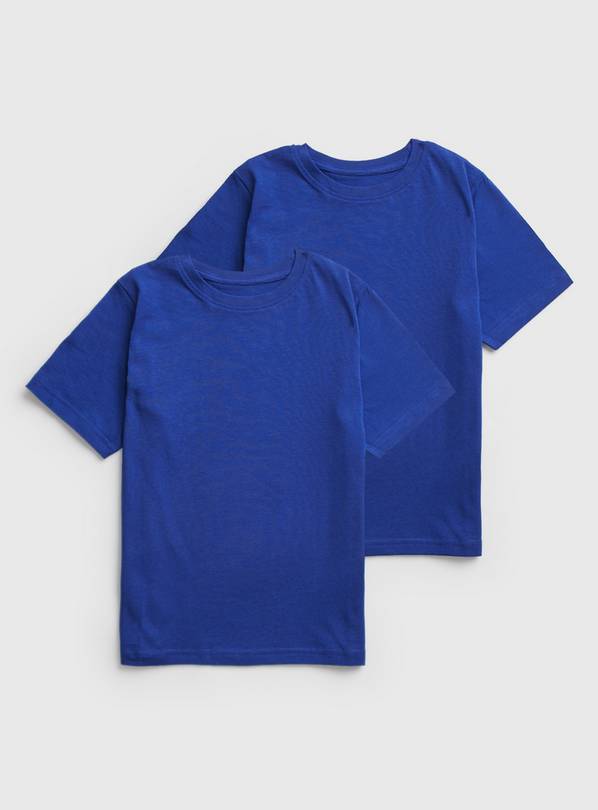 Cobalt Blue Crew Neck School T-Shirt 2 Pack 12 years