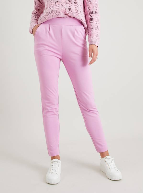 Pink Tailored Ponte Trousers 14L