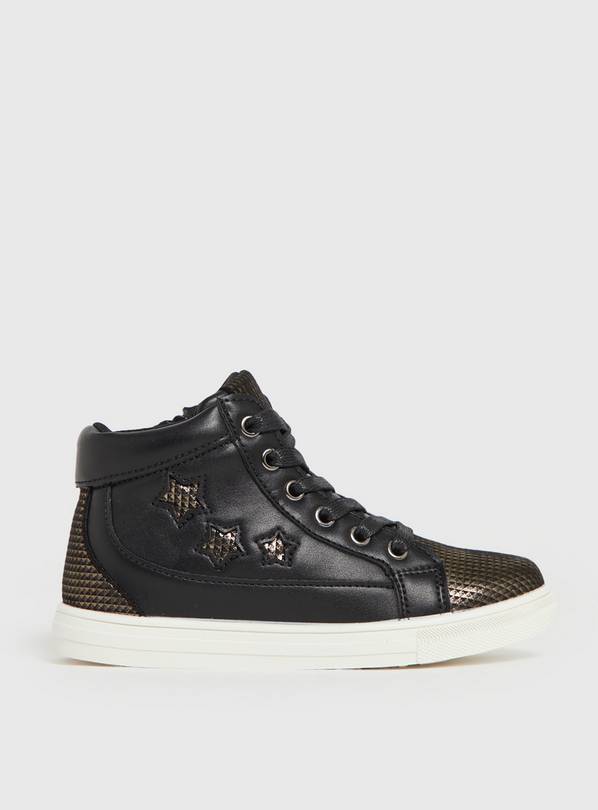Black & Gold Star High Top Trainer 3