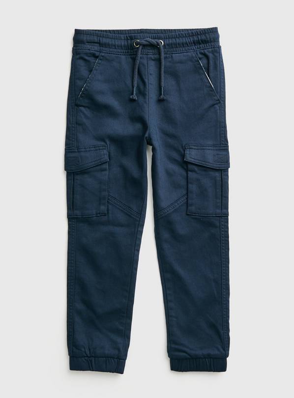 Navy Loopback Cargo Trousers 13 years